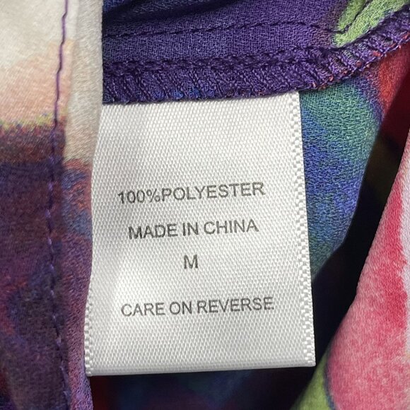 New York & Company Colorful Abstract Print Blouse M Petite - Picture 3 of 5